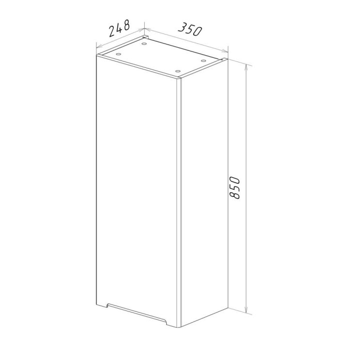 Подвесной шкаф Lemark Buno 35 LM04B35PL, Белый глянец