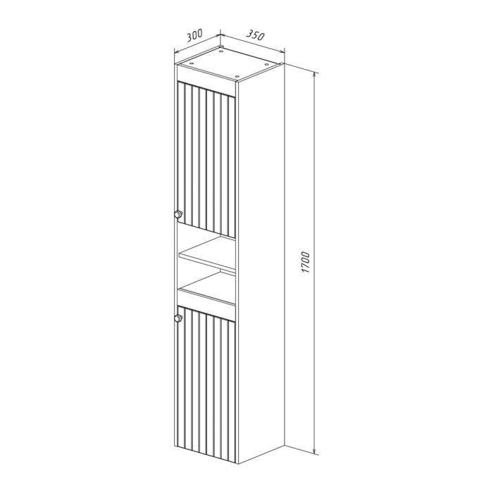 Шкаф-колонна Lemark Romance LM07R35P 35 см подвесной белый глянец