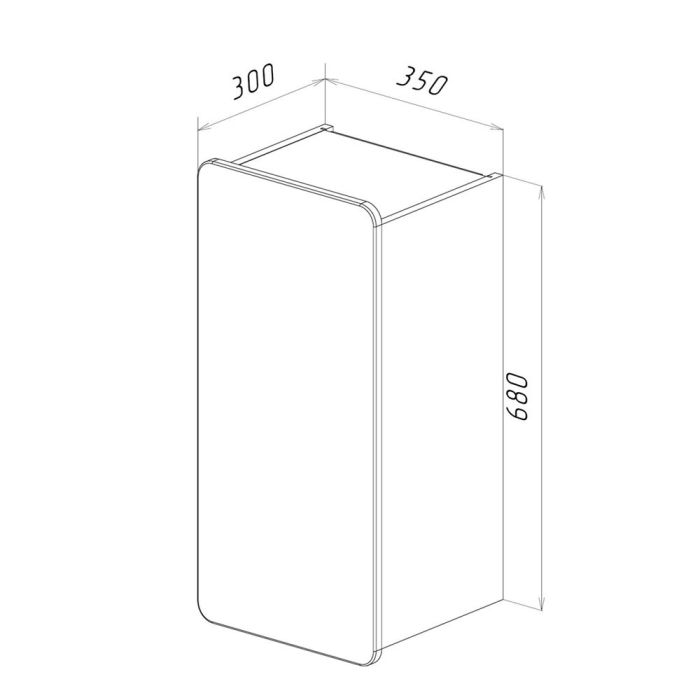 Подвесной шкаф Lemark Olivia 35 LM08OL35PL, Белый глянец Дуб Кантри