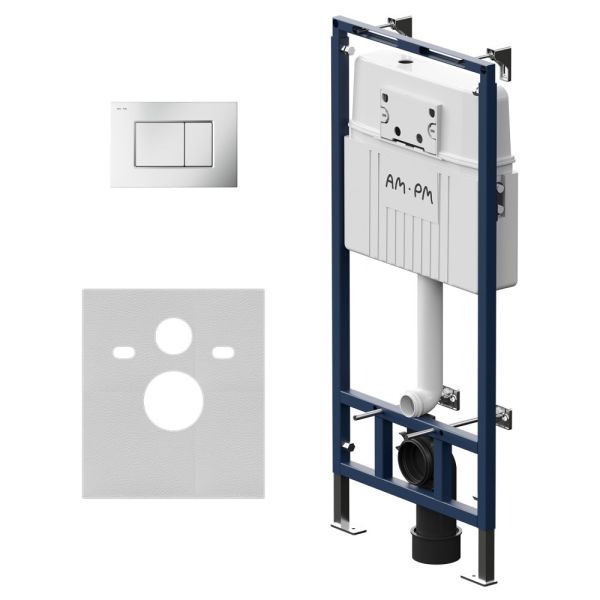 I012710.0231 MasterFit инсталляция для подвесного унитаза с клавишей ProC S, мат.хром