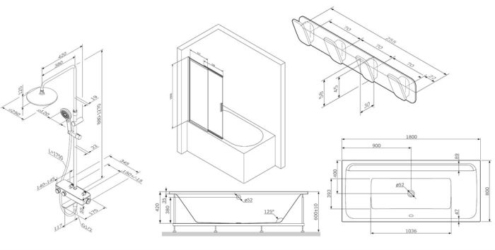 WK52EB Inspire V2.0 Комплект ванна 180*80