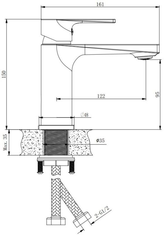 Смеситель для раковины BELZ B679 (B10679)