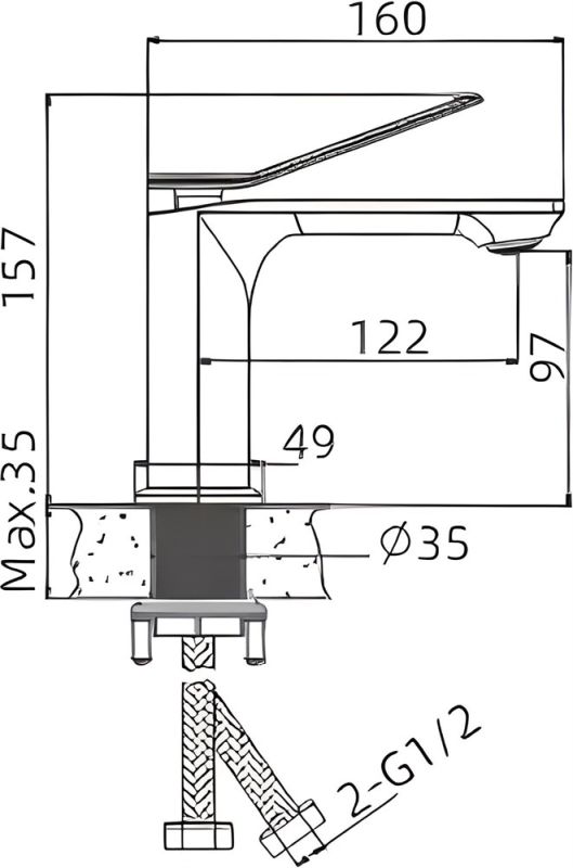 Смеситель для раковины BELZ B618 (B10618)