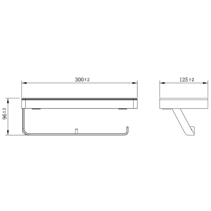 Держатель туалетной бумаги Lemark Glass Line 9721040 двойной Хром