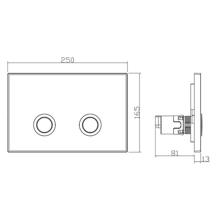 Клавиша смыва Point Венера PN44071WC Белая Хром