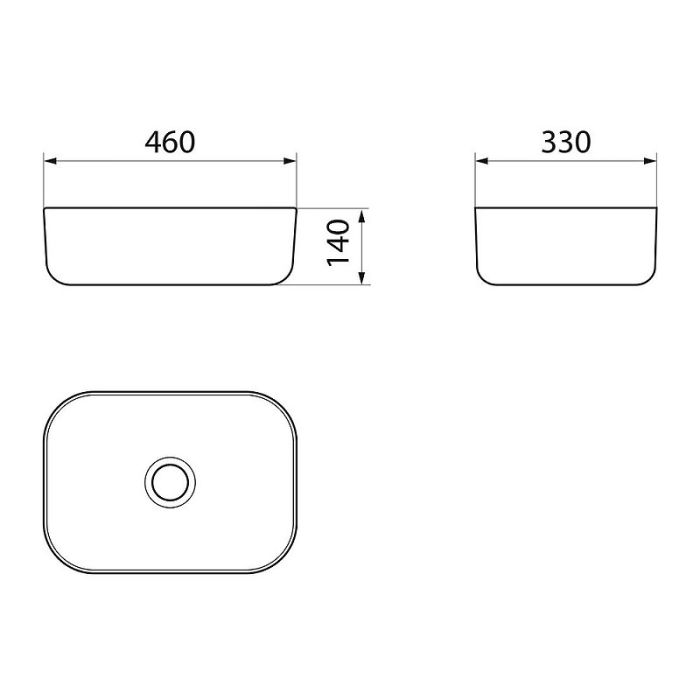 Раковина-чаша Point Венера 46 PN43073WB Белая