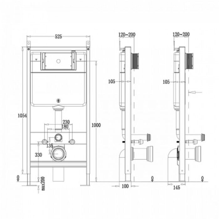 Комплект инсталляция Point Элемент PN45120 с унитазом Point Вега PN41711GM, сиденье микролифт, клавиша Point Виктория PN44061C, цвет хром, PN48157C