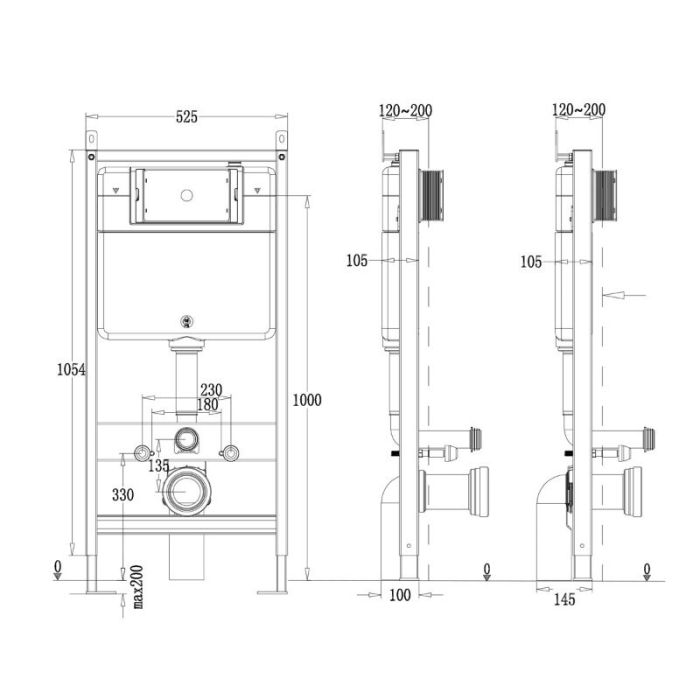 Комплект инсталляция Point Элемент PN45120 с унитазом Point Меркурий PN41831GM, сиденье микролифт, клавиша Point Афина PN44041G, цвет золото, PN48028G