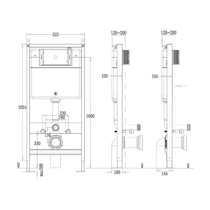 Комплект инсталляция Point Элемент П PN45121 с унитазом Point Вега PN41711GM, сиденье микролифт, клавиша Point Венера PN44071WC, цвет белый, хром, PN48193WC