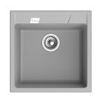 Кухонная мойка Rivelato Raum RM-50 grigio metallizzato, 50 x 51 см, кварц, цвет серый металлик