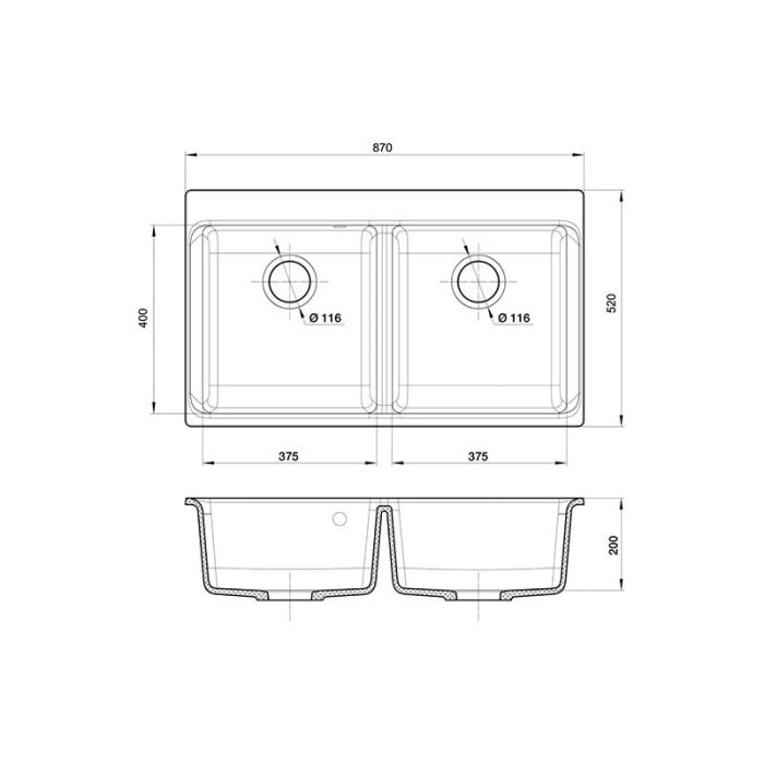 Кухонная мойка Rivelato Axel X-90-2D топаз, искусственный камень, 87 x 52 см, цвет топаз