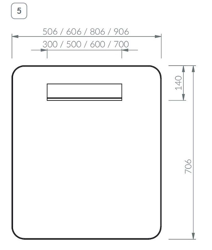 Зеркало Ravak Strip 80 X000001567 с подсветкой Белое