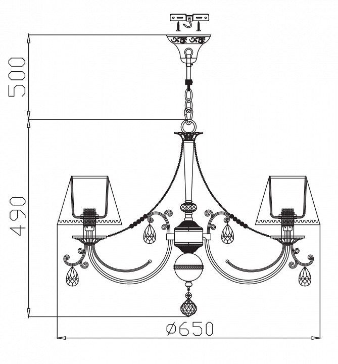 Подвесная люстра Maytoni Soffia RC093-PL-06-R