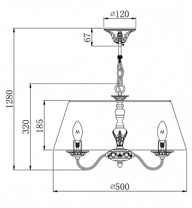 Подвесной светильник Maytoni Bouquet ARM023-PL-03-S