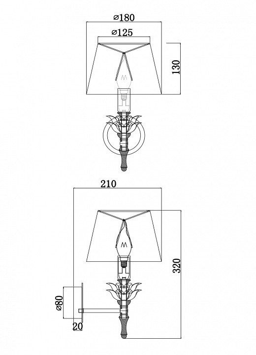 Бра Maytoni Barbara H003WL-01MG