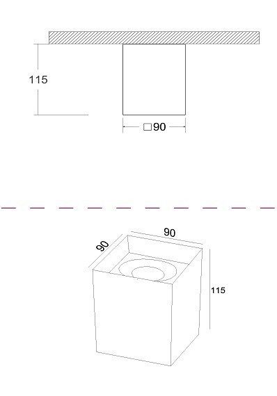 Накладной светильник Maytoni Slim C015CL-01W