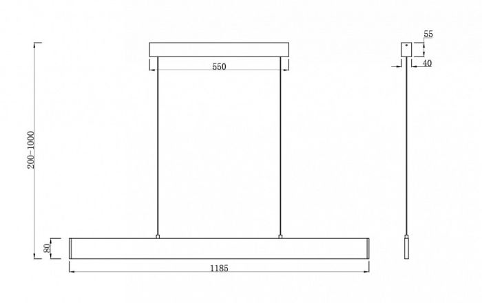 Подвесной светильник Maytoni Step P010PL-L30W