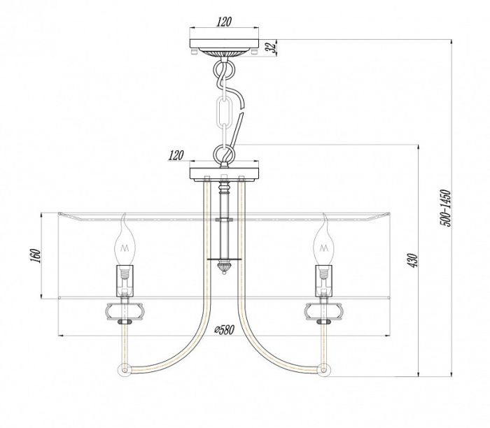 Подвесной светильник Maytoni Roma ARM006PL-06G