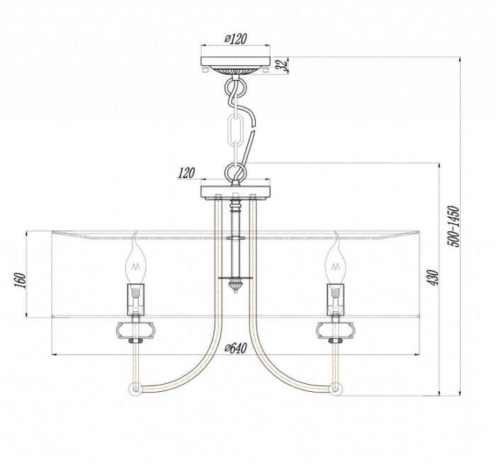 Подвесной светильник Maytoni Roma ARM006PL-08G