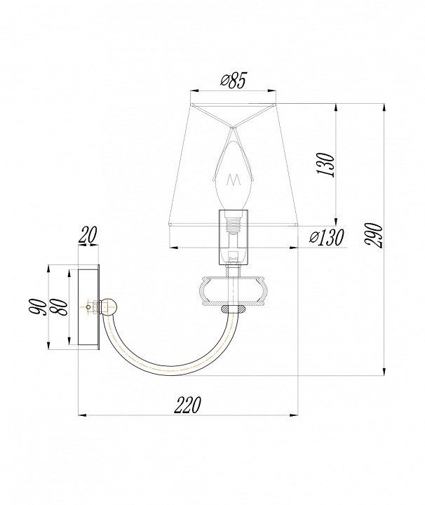 Бра Maytoni Roma ARM006WL-01G