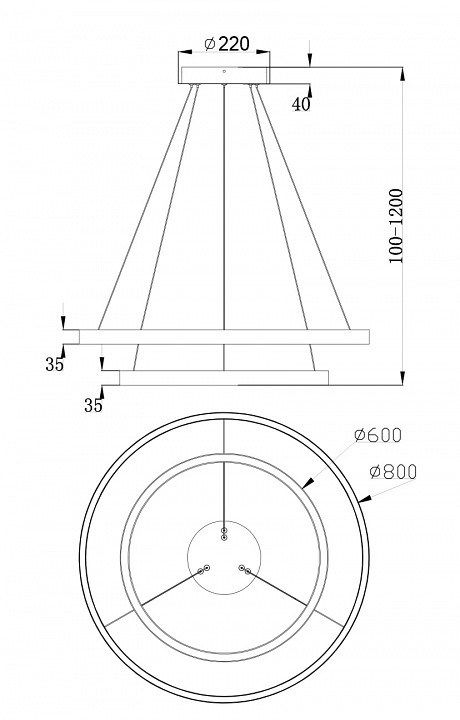 Подвесной светильник Maytoni Rim MOD058PL-L74B4K