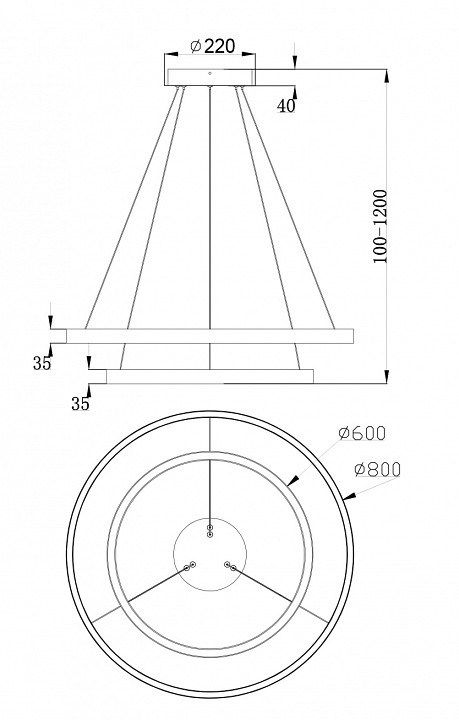 Подвесной светильник Maytoni Rim MOD058PL-L74W4K