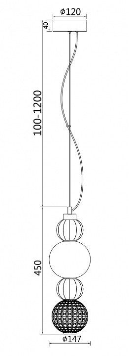 Подвесной светильник Maytoni Collar P069PL-L17CH3K