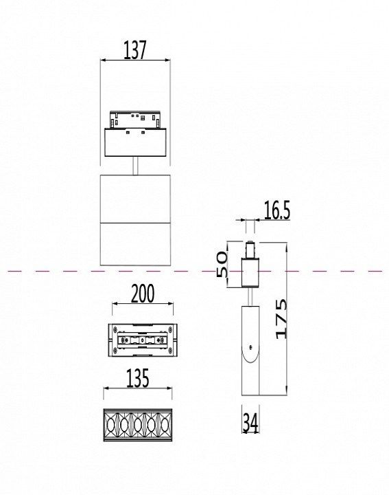 Светильник на штанге Maytoni Points TR015-2-10W3K-B