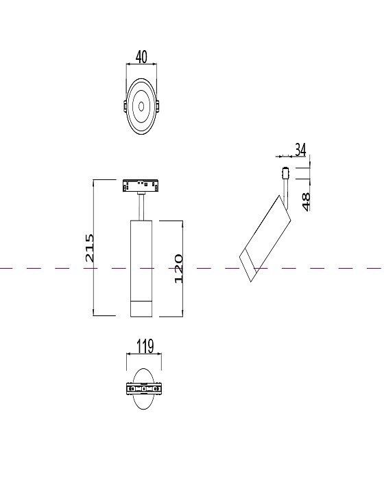 Светильник на штанге Maytoni Focus LED TR019-2-7W3K-B