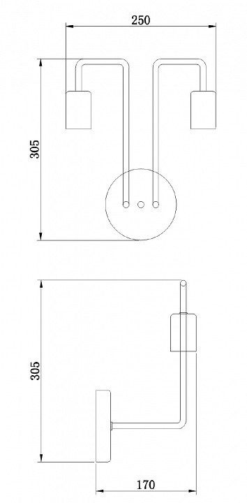 Бра Maytoni Gilbert T532WL-02B