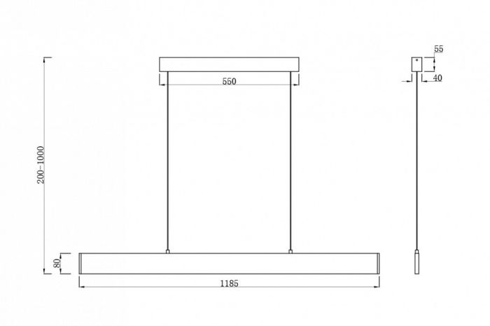 Подвесной светильник Maytoni Step P010PL-L30B4K