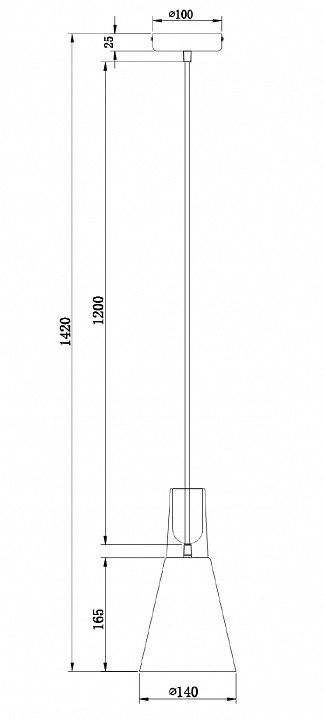 Подвесной светильник Maytoni Bicones P359-PL-140-C