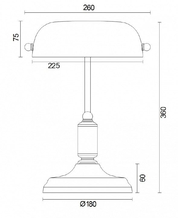 Настольная лампа офисная Maytoni Kiwi Z153-TL-01-BS