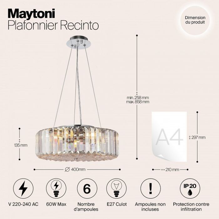 Подвесной светильник Maytoni Recinto MOD080CL-06CH