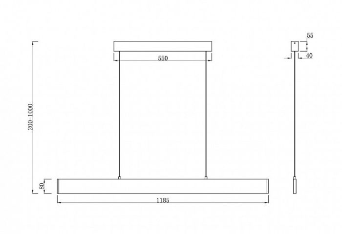 Подвесной светильник Maytoni Step P010PL-L30G4K