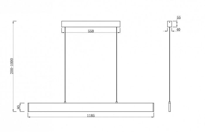 Подвесной светильник Maytoni Step P010PL-L30G3K