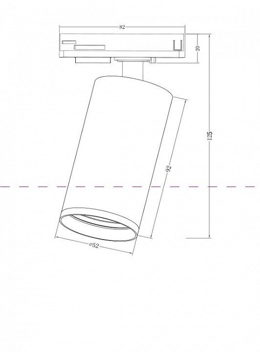 Светильник на штанге Maytoni Focus S TR020-1-GU10-B