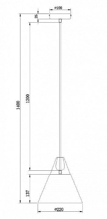 Подвесной светильник Maytoni Bicones P359-PL-220-C