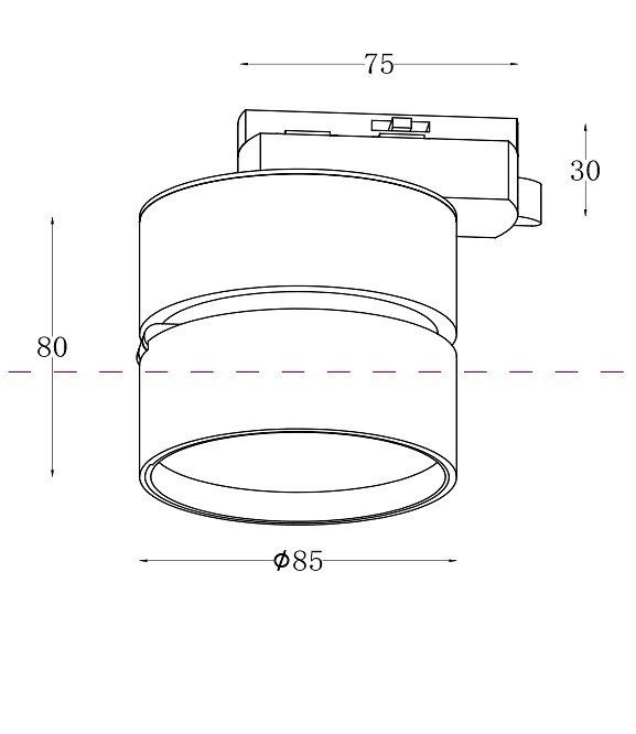 Накладной светильник Maytoni ONDA TR007-1-12W3K-B