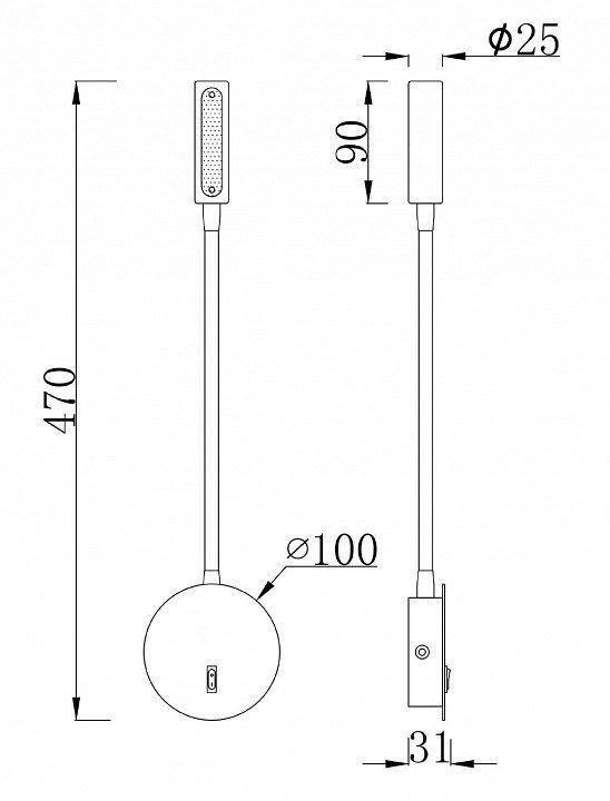 Бра Maytoni Stem C035WL-L3MG3K