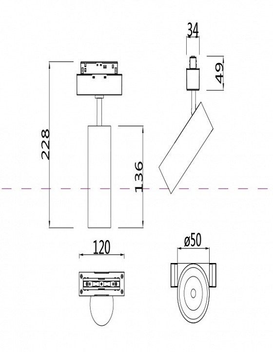 Светильник на штанге Maytoni Focus LED TR019-2-10W4K-MG