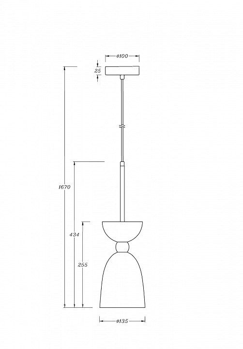 Подвесной светильник Maytoni Cloches MOD113PL-01W