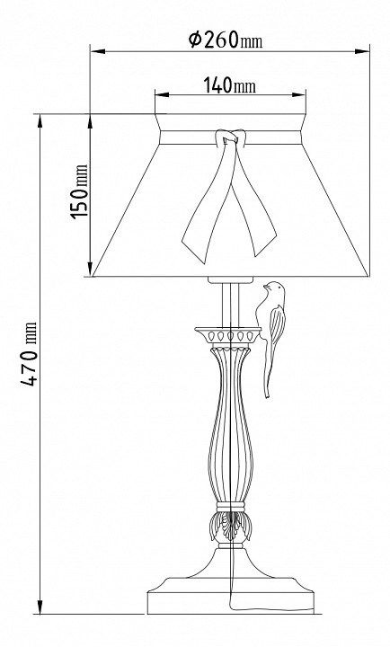 Настольная лампа декоративная Maytoni Bird ARM013-11-W