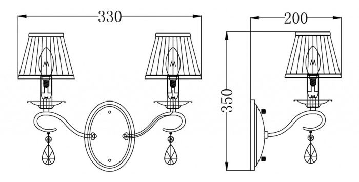 Бра Maytoni Brionia ARM172-02-G