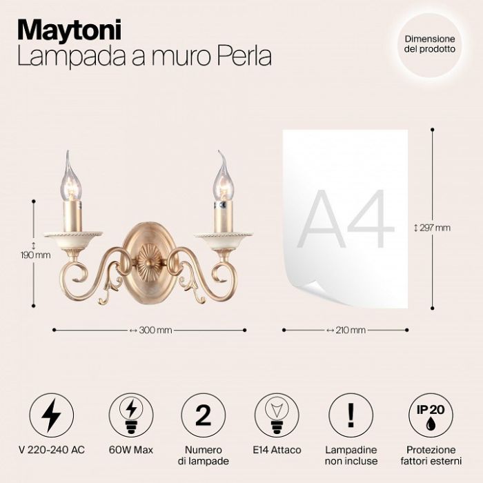 Бра Maytoni Perla ARM337-02-R