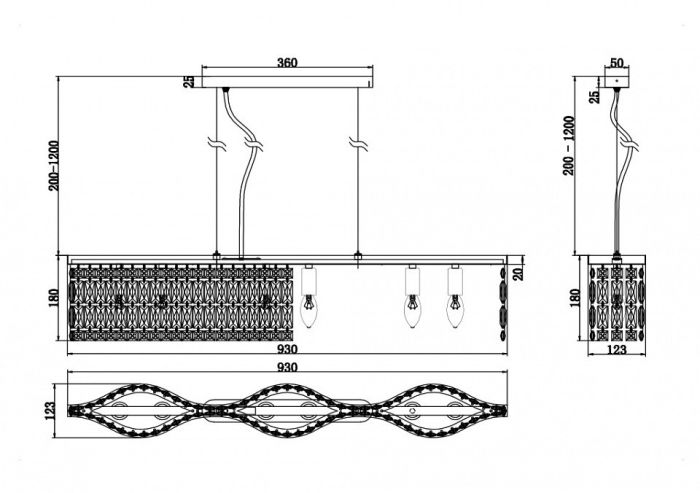 Подвесная люстра Maytoni Dune DIA005PL-06CH