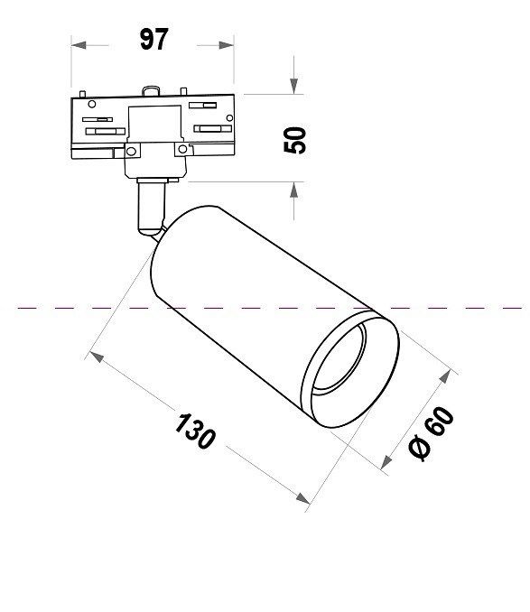 Светильник на штанге Maytoni Focus TR028-3-GU10-B