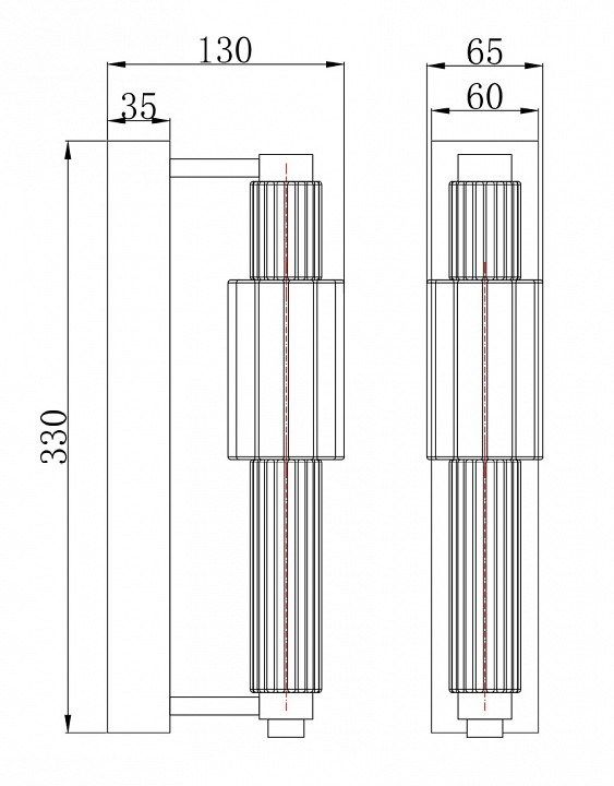 Бра Maytoni Verticale MOD308WL-L9CG3K