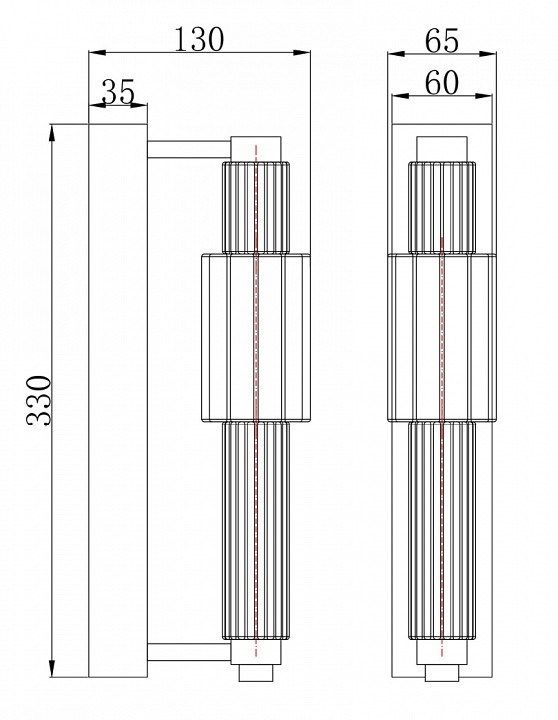 Бра Maytoni Verticale MOD308WL-L9CH3K