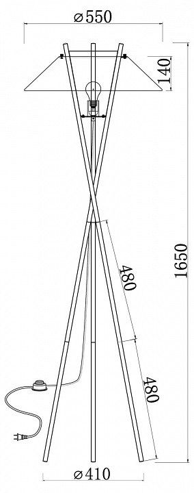 Торшер Maytoni Bastone MOD006FL-01B